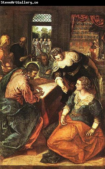 TINTORETTO, Jacopo Christus bei Maria und Martha